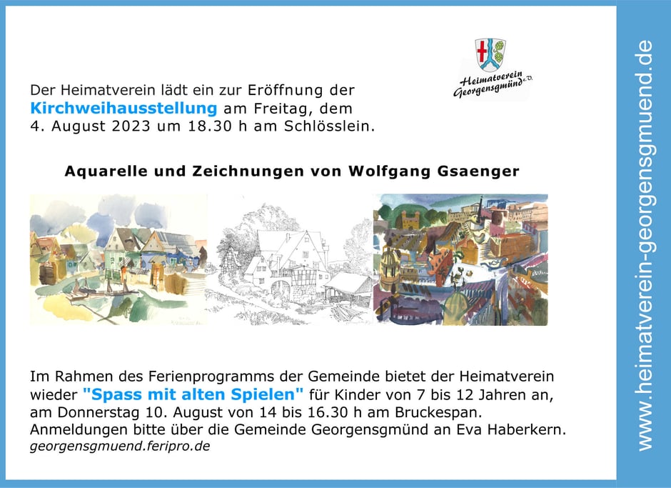 Aquarelle und Zeichnungen von Wolfgang Gsaenger