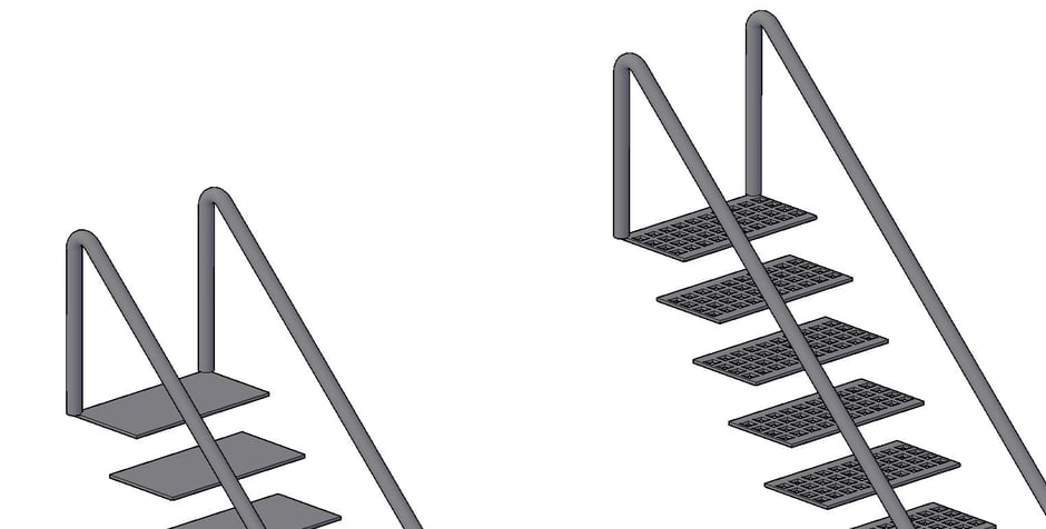 AutoCAD-3D パス配列複写 階段