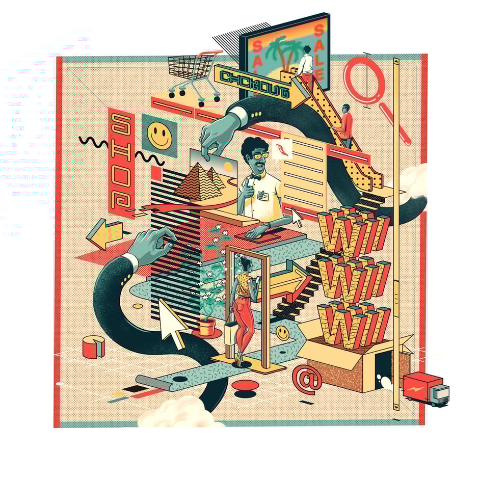 "Web-Shops" ILLUSTRATION → PRIVATE COMISSION