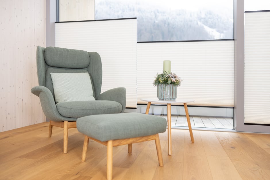 Plissee in der Küche