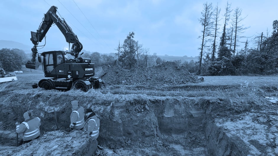 Tiefbauarbeit für den Rohrleitungsbau in Hameln - Pyrmont