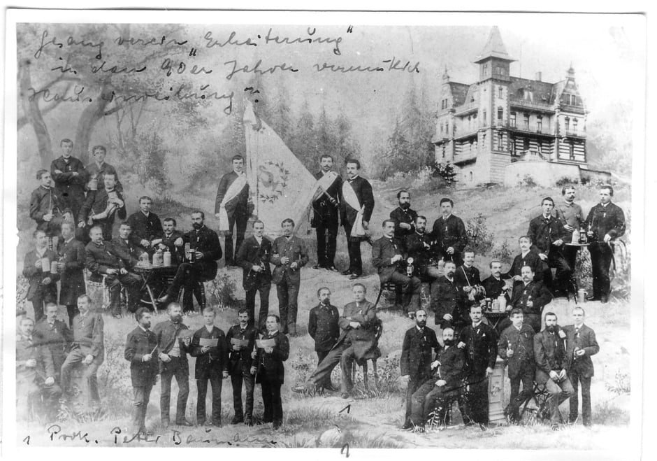 Gesangsverein Erheiterung - Beschriftung von Werner