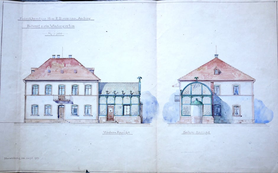 1899 Bauplan Wintergarten