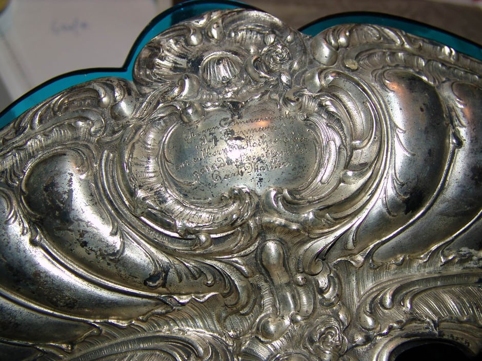 Schale zur silbernen Hochzeit, gechenkt von Carl Müller