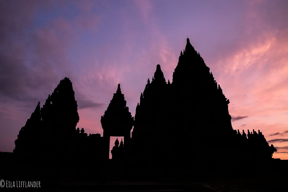 Sunset at Prambanan Temple