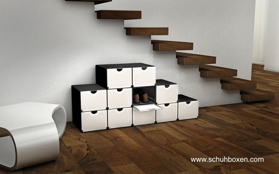 Schuhboxen zum stapeln mit Frontklappe für den schnellen Zugriff auf deine Schuhe www.Schuhboxen.com