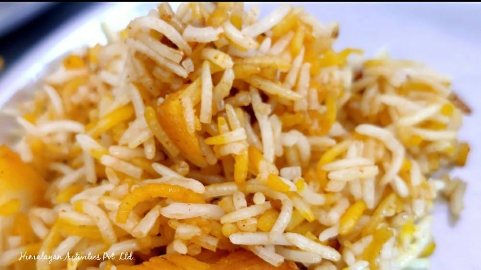 鮮やかなビリヤニご飯