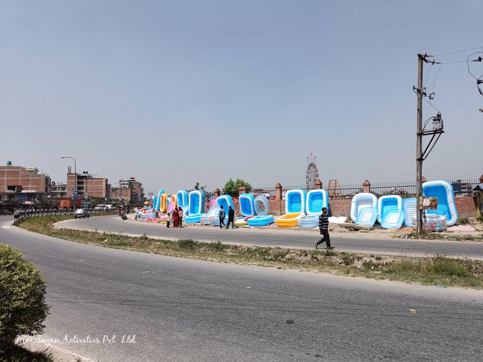 家庭用ビニールプール路上販売