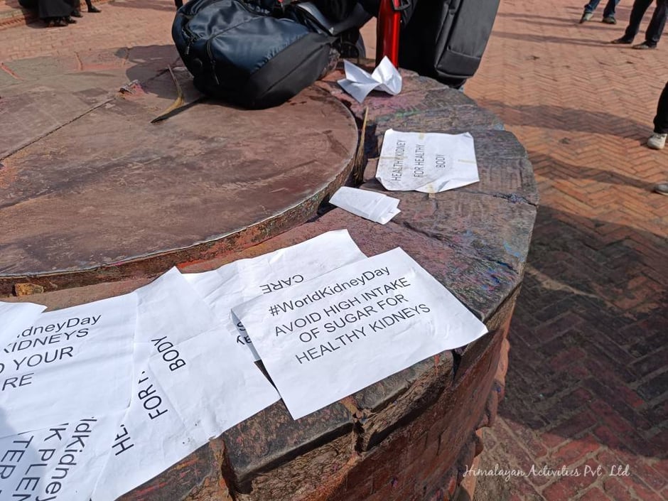 国際腎臓の日inカトマンズダルバール広場