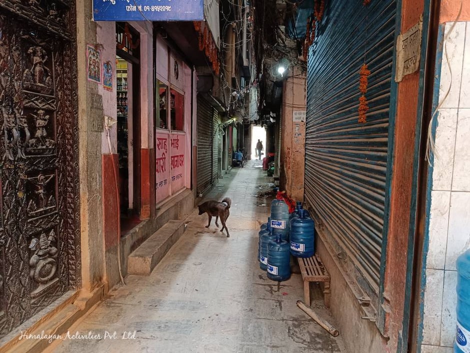 カトマンズ旧市街アサンの路地