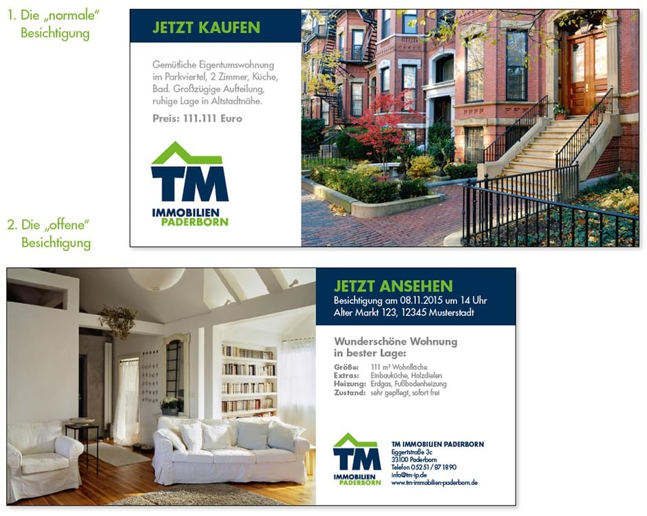 Einladung zur Besichtigung Immobilienmakler Paderborn