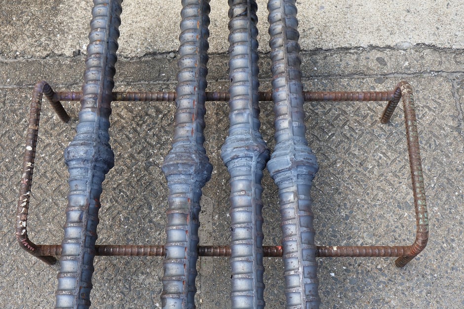 圧接直後の鉄筋