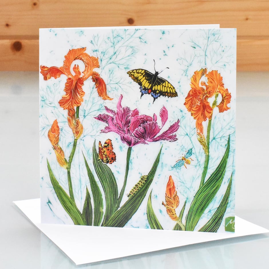 Swallowtail & Sultans Palace iris art card