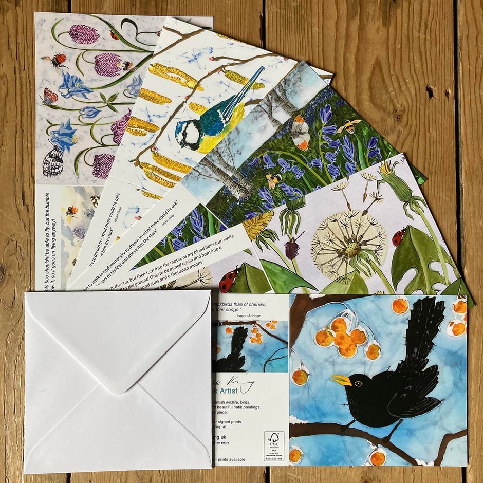 spring garden art cards