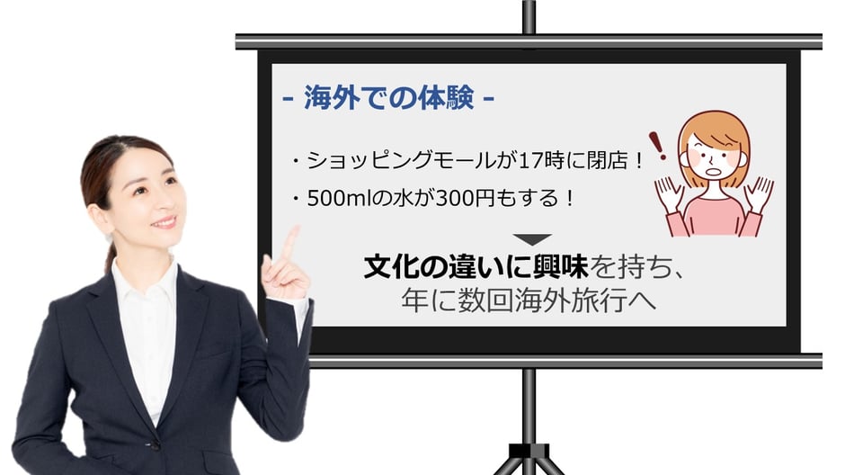 面接でパワポを使った自己PRをする時に絶対に意識しておきたい5つのポイント。 こちらはより良い例。