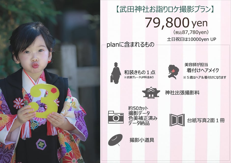 七五三武田神社ロケーションプラン
