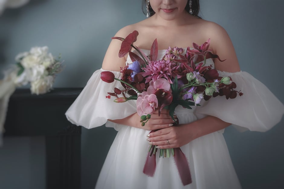 山梨フォトスタジオでドレス前撮り