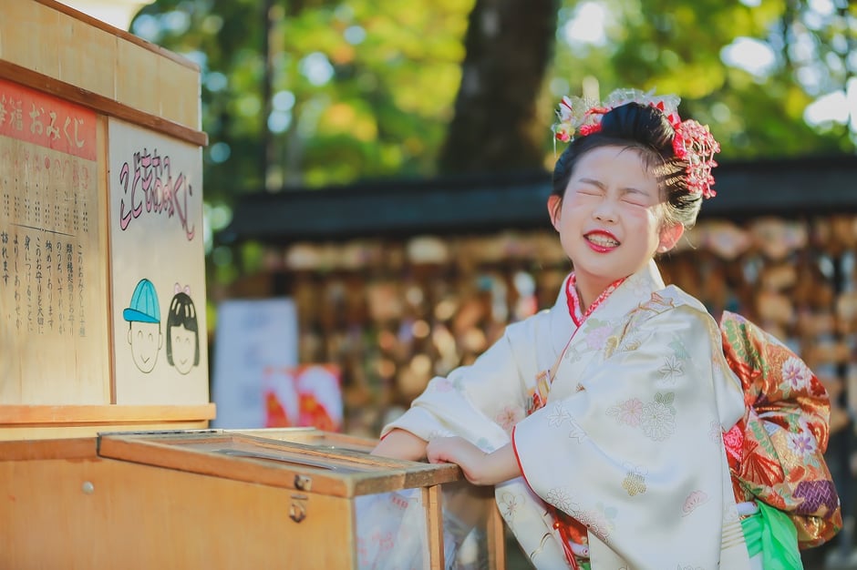 山梨県甲府市武田神社で七五三ロケーション撮影