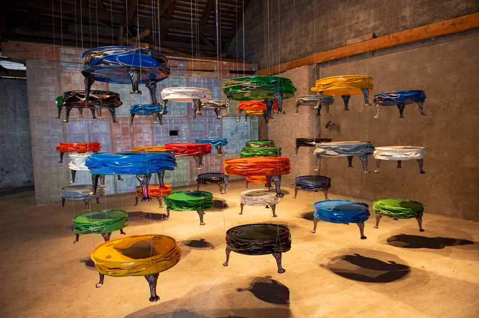 Installation: Ausgepresst (Bild: Foto Fetzer)