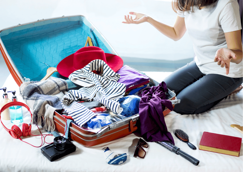 Zu voller Koffer. Weniger einpacken