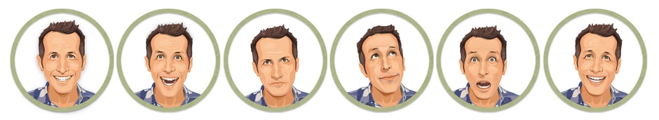 Avatars of Willi Weitzel for game 'Willi and the Wonder Toad' / Produced by: Interactive Media Foundation