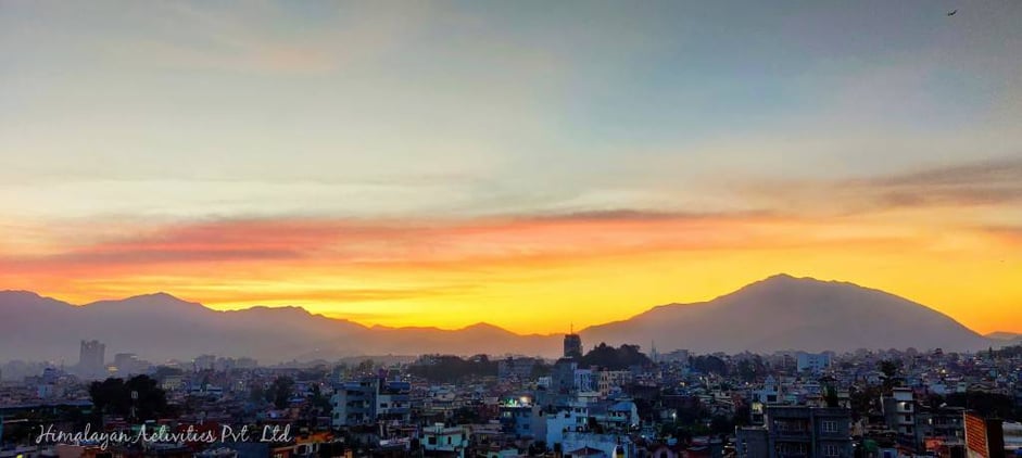 カトマンズの夕焼け
