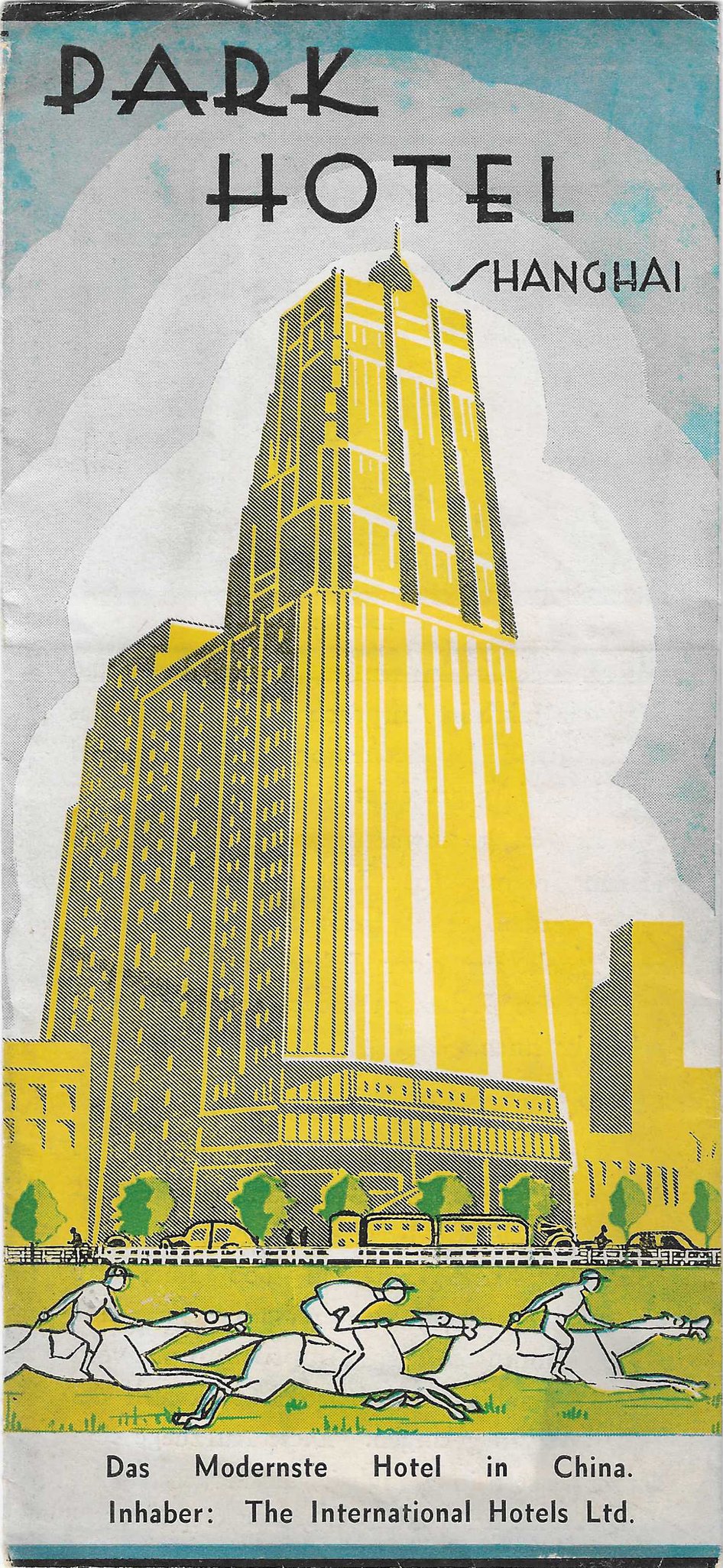 A 1935 German-language advertising booklet of the Shanghai Park Hotel. From the MOFBA collection.