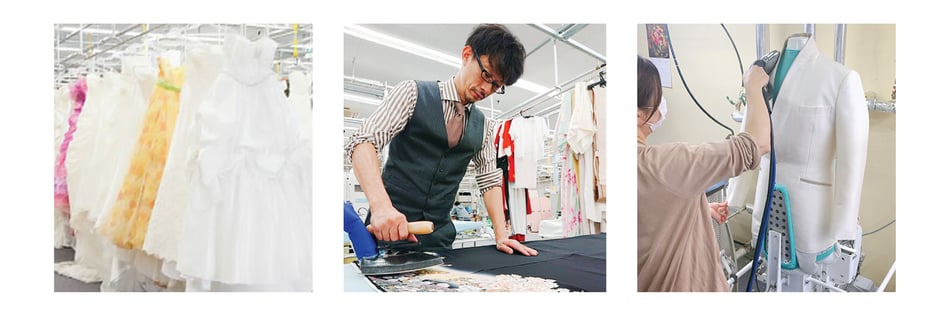 ブライダル衣装と和服のメンテナンスクリーニング