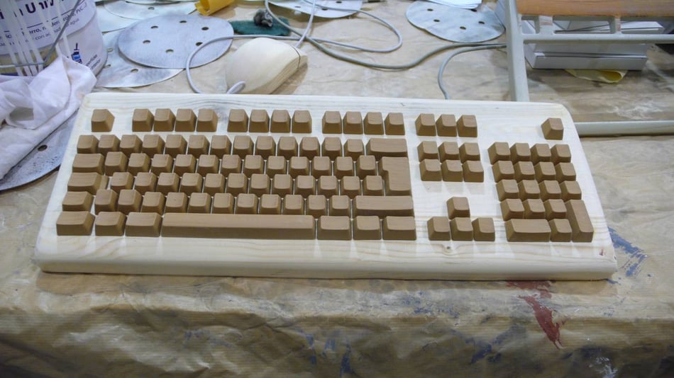 Teclado de Ordenador, en madera, para spot