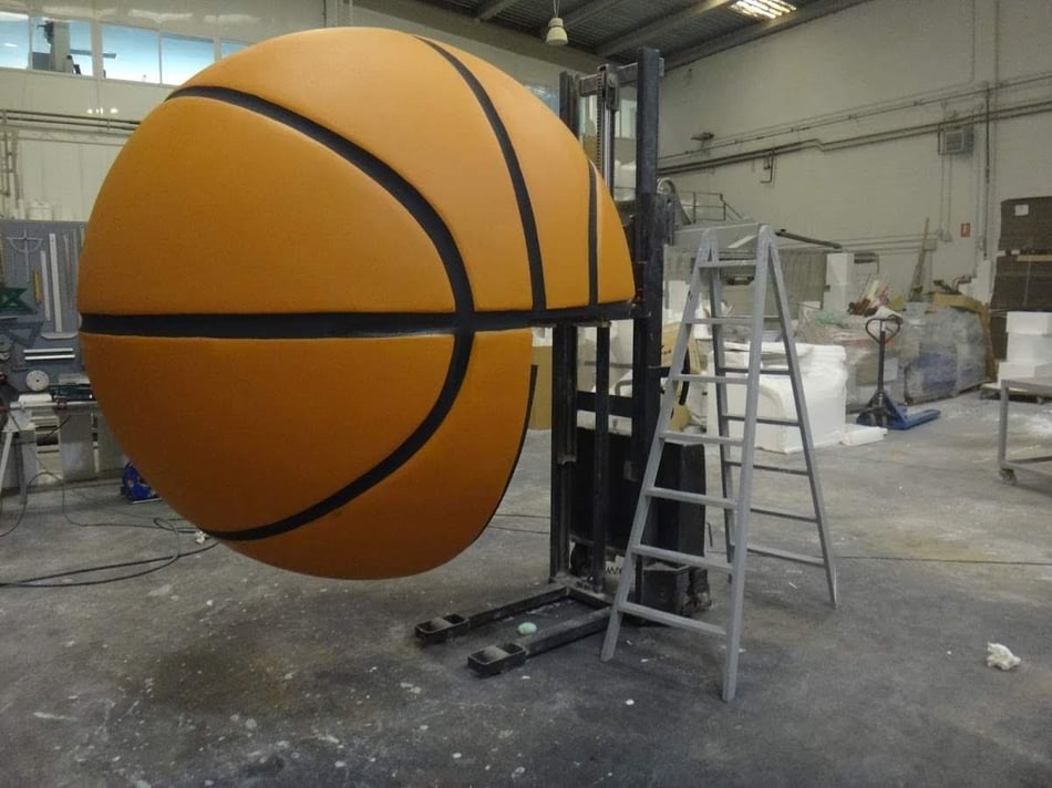 Balón de baket 2 metros de diámetro (3/4 para encajar en una entreplanta)