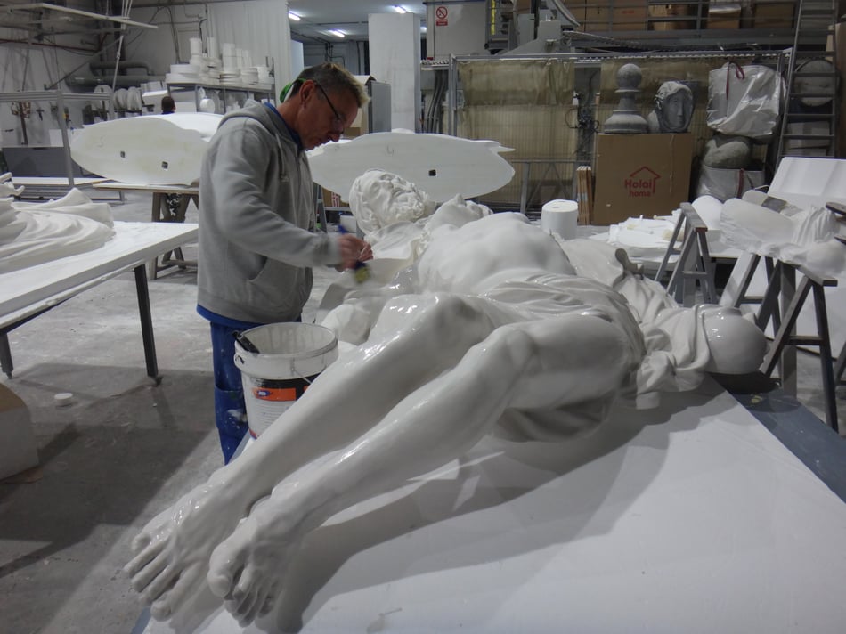 Escultura Religiosa, Dios Padre y Dios Hijo