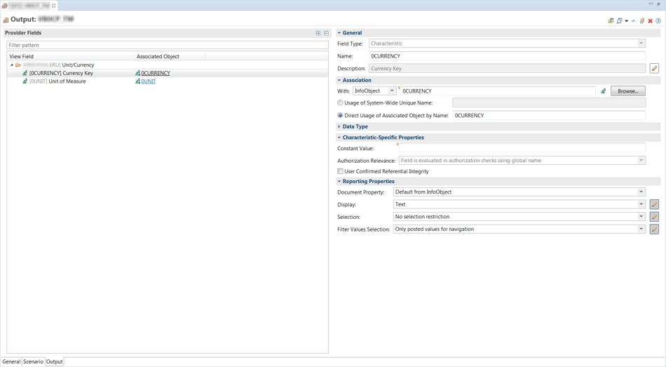 Output tab of your CompositeProvider