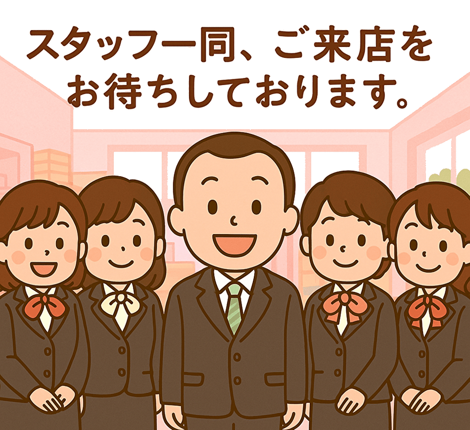 スタッフ一同、ご来店を心よりお待ちしております。