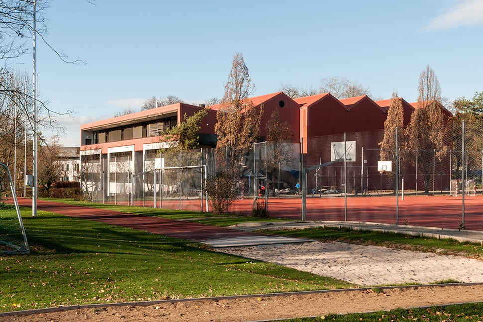 Erweiterung Turnhallen Berufsbildungsschule Winterthur BBW, Baudirektion Kanton Zürich, Hopf & Wirth Architekten Winterthur