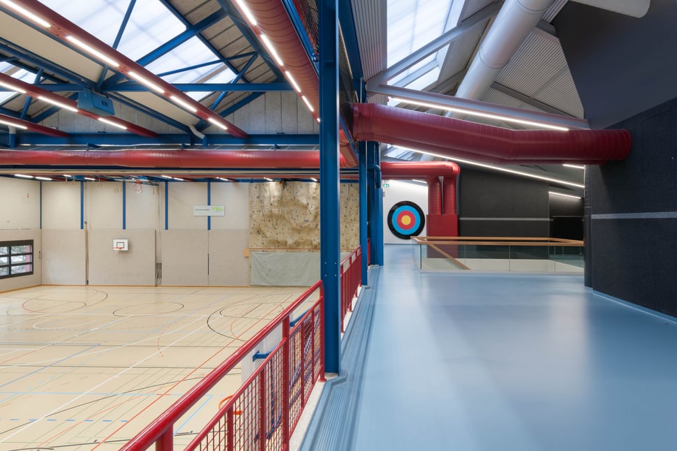 Erweiterung Turnhallen Berufsbildungsschule Winterthur BBW, Baudirektion Kanton Zürich, Hopf & Wirth Architekten Winterthur