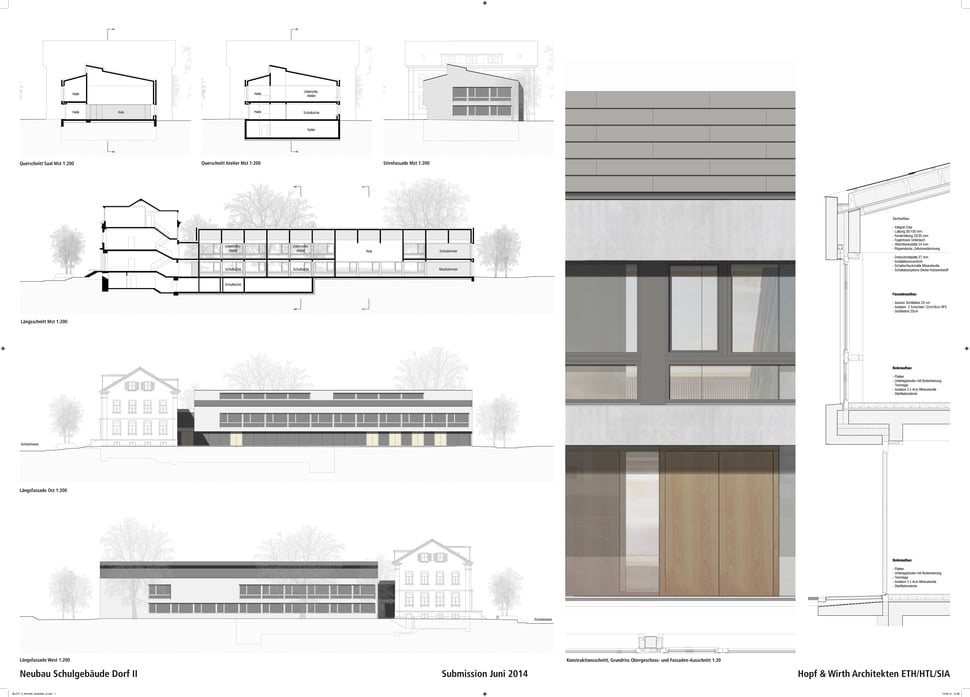 Wettbewerb Neubau Schuhaus Dorf II, Wiesendangen, Hopf & Wirth Architekten Winterthur, www.hopfwirth.ch
