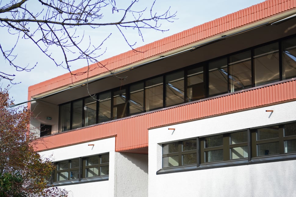 Erweiterung Turnhallen Berufsbildungsschule Winterthur BBW, Baudirektion Kanton Zürich, Hopf & Wirth Architekten Winterthur