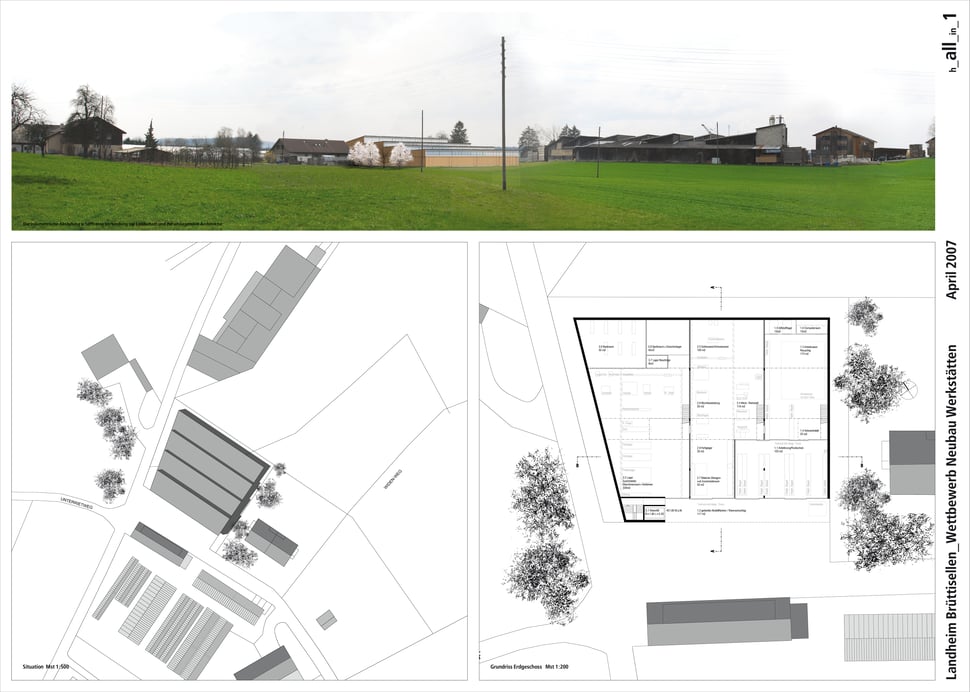 Hopf & Wirth Architekten ETH HTL SIA Winterthur, Wettbewerb Neubau Werkstattgebäude Landheim Brüttisellen