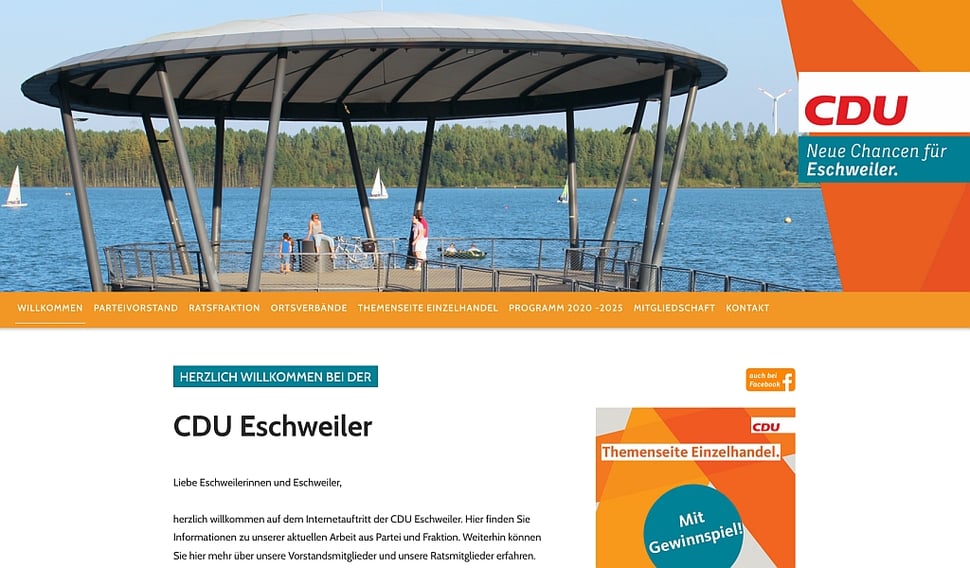 hansaconcept | Webdesign aus Lübeck für die CDU: Verbände (Gemeindeverband, Ortsverband, Kreisverband) nach der CI des CDU-Landesverbands NRW