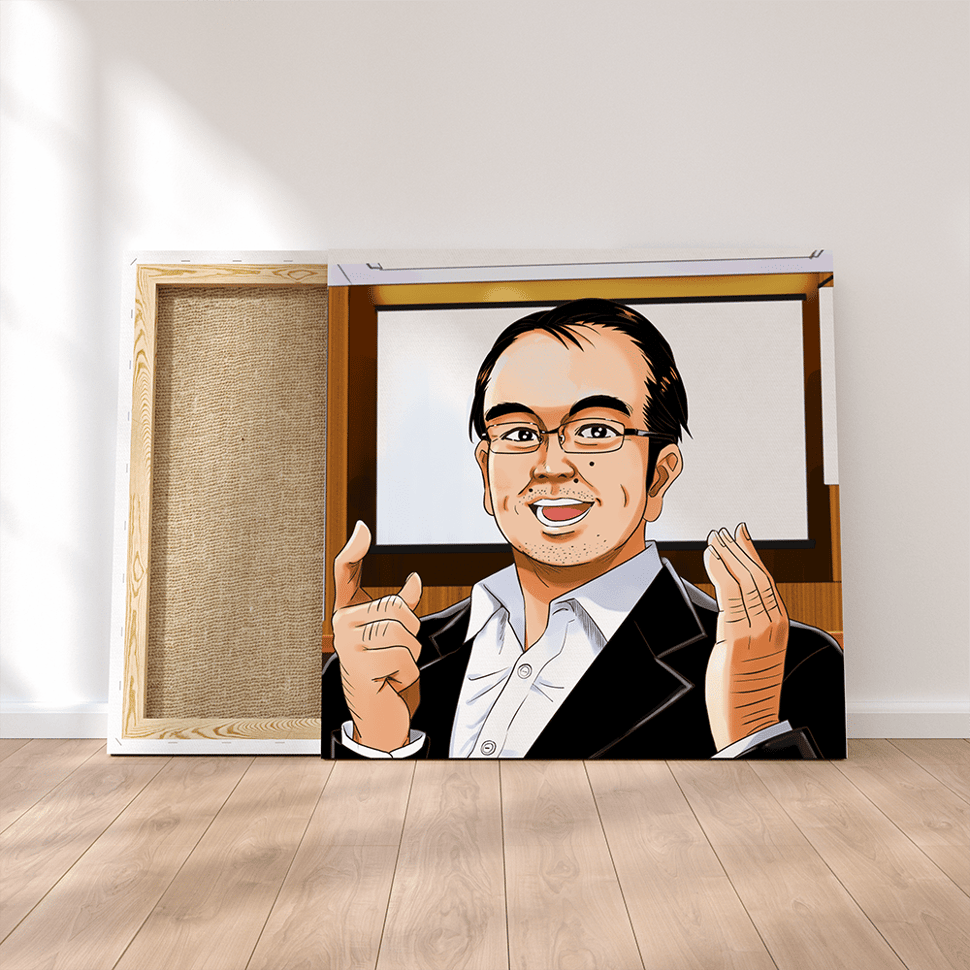 漫画風似顔絵イラストボード