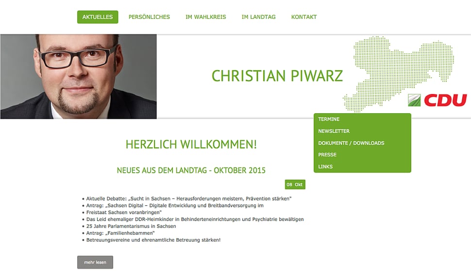 hansaconcept UG | Webdesign für Abgeordnete, Sächsischer Landtag (www.landtag.sachsen.de)