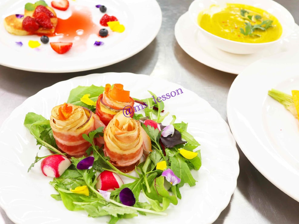 山岡真千子　新宿区　料理教室　エムズレッスン　ニース風サラダ