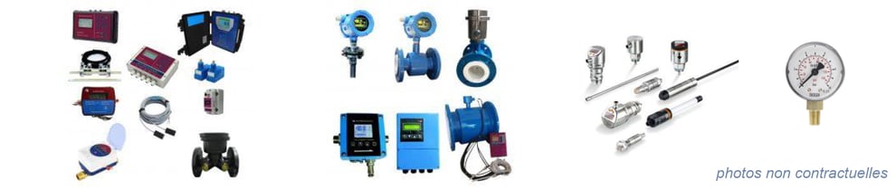instrumentation de mesure - débit, pression, indicateur de niveau