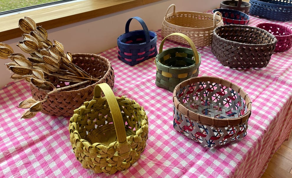 手作りのクラフトかご!(昨年の出品)