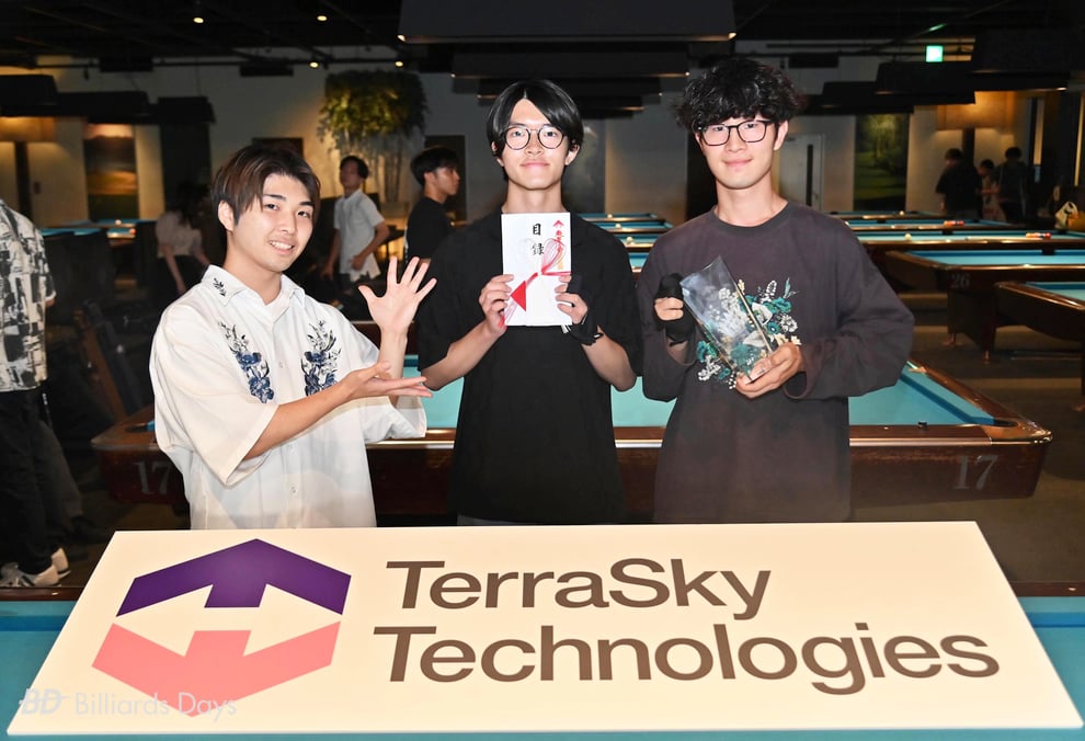 優勝:明治大学 3.7.w (サンナナダブル)Bチーム 来間心斗/齋藤祐弥/鈴木伊織