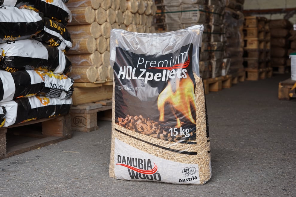 DANUBIA WOOD Holzpellets 100% Fichte 15-kg-Sack